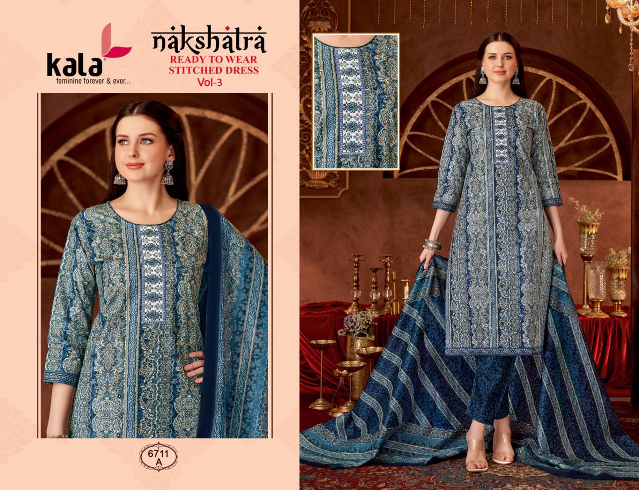 KALA NAKSHATRA VOL 3 READYMADE KURTIS SUPPLIER