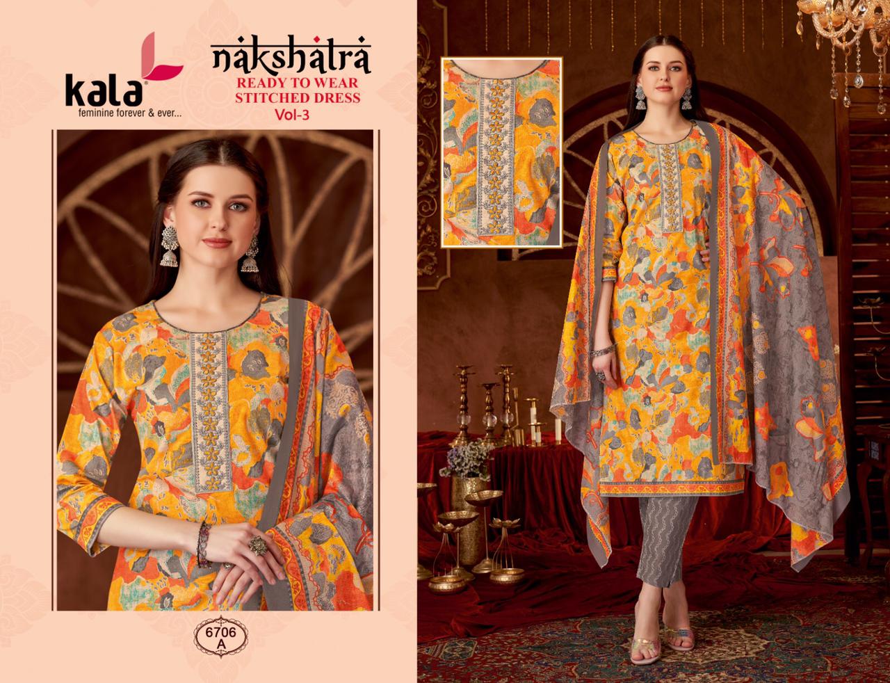 KALA NAKSHATRA VOL 3 READYMADE KURTIS SUPPLIER