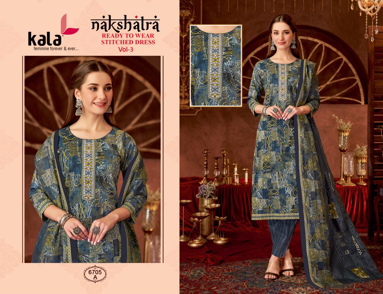 KALA NAKSHATRA VOL 3 READYMADE KURTIS SUPPLIER