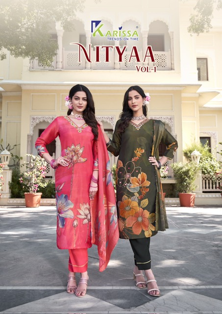 KARISSA NITYAA VOL 1 VISCOSE SIMMER READYMADE KURTI