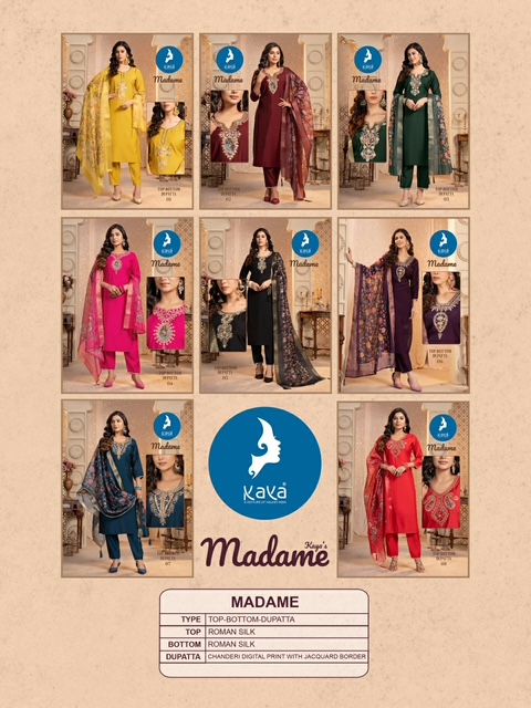 KAYA KURTI MADAME ROMAN SILK READYMADE KURTI