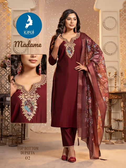 KAYA KURTI MADAME ROMAN SILK READYMADE KURTI