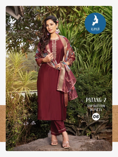 KAYA KURTI PATANG VOL 2 ROMAN SILK READYMADE KURTI