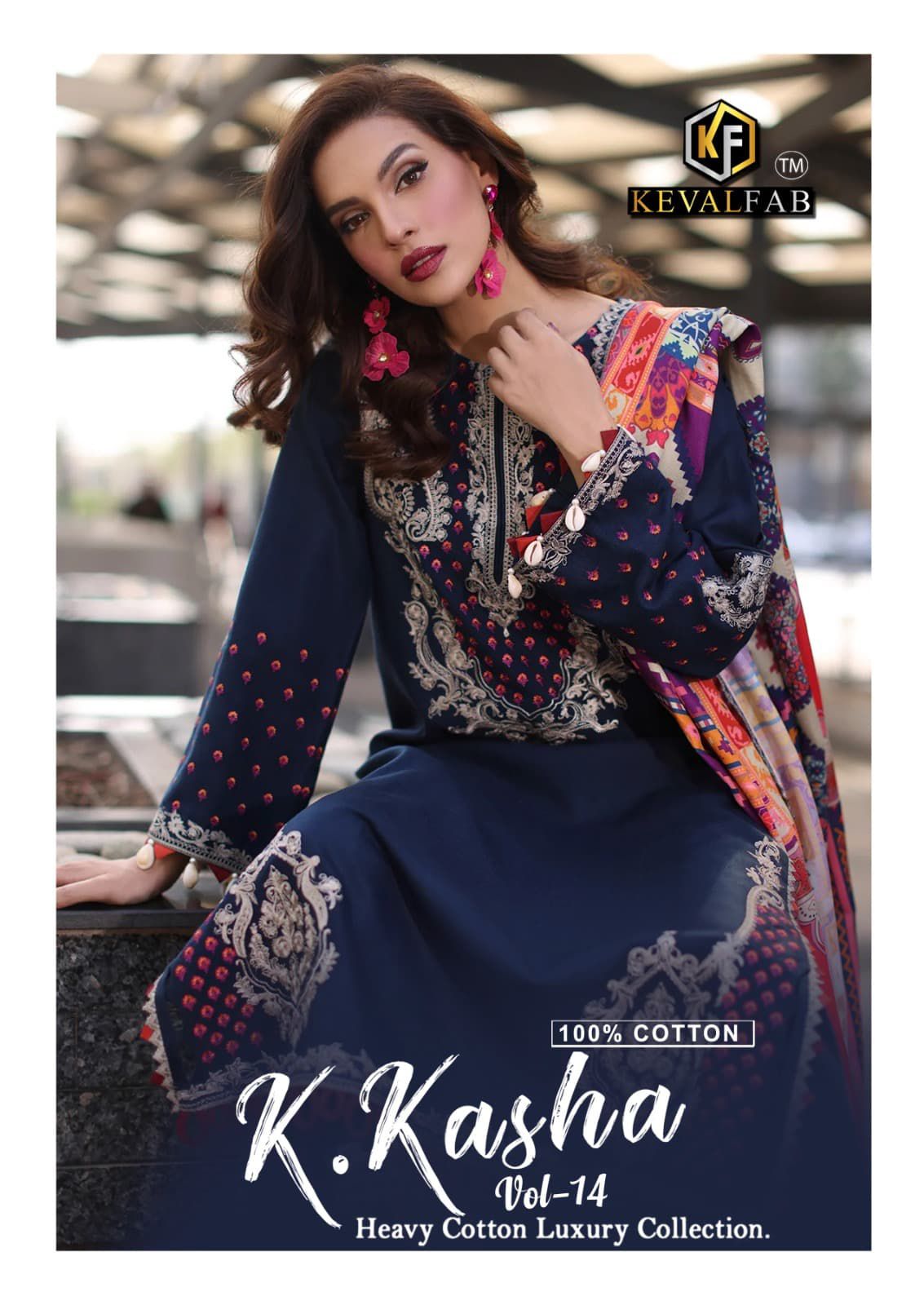 KEVAL FAB K KASHA VOL 14 COTTON KARACHI SUITS