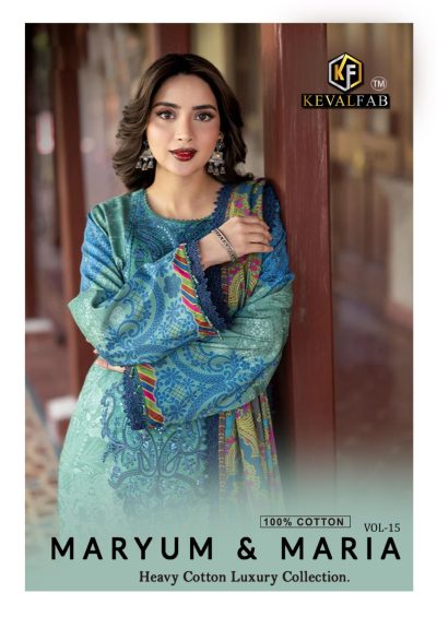 KEVAL FAB MARYUM & MARIA COTTON KARACHI SUITS