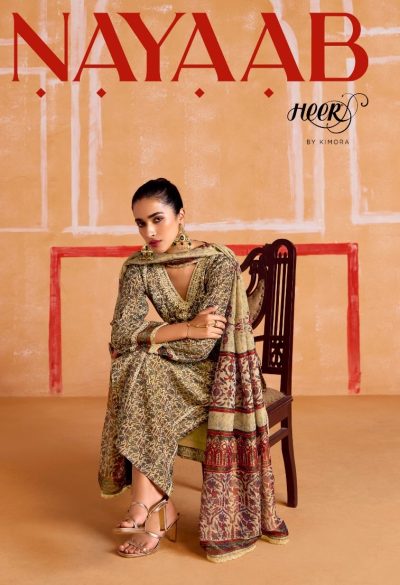 KIMORA NAYAAB HEER MUSLIN PRINTED SUITS SUPPLIER