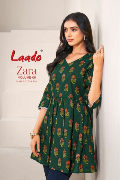 LAADO ZARA VOL 6 COTTON PRINTED SHORT TOPS