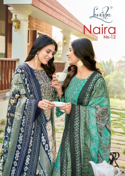 LEVISHA NAIRA NX VOL 12 COTTON PAKISTANI SUITS