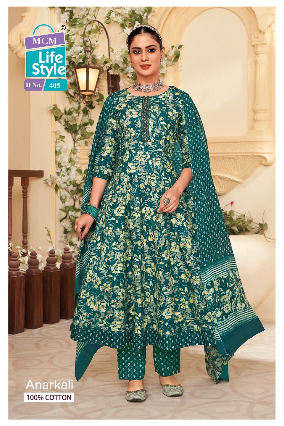 MCM ANARKALI VOL 4 COTTON PRINTED SUITS SUPPLIER