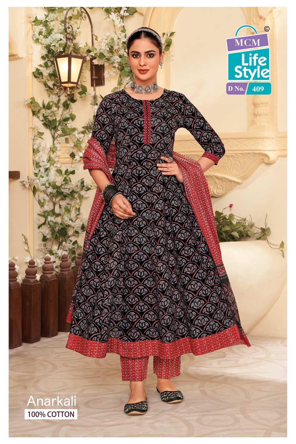 MCM ANARKALI VOL 4 COTTON PRINTED SUITS SUPPLIER