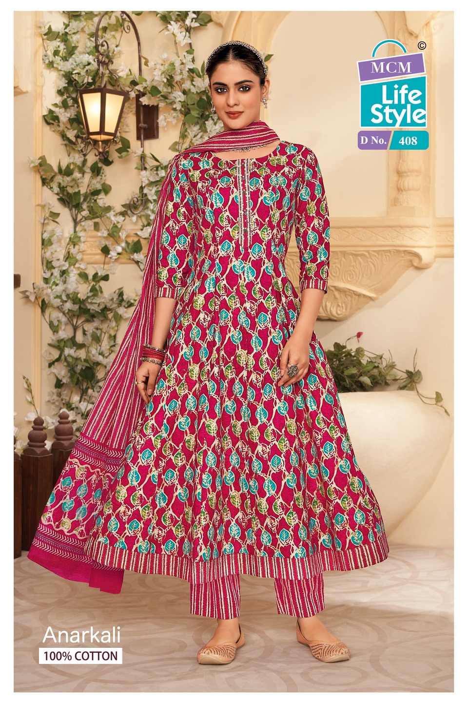 MCM ANARKALI VOL 4 COTTON PRINTED SUITS SUPPLIER