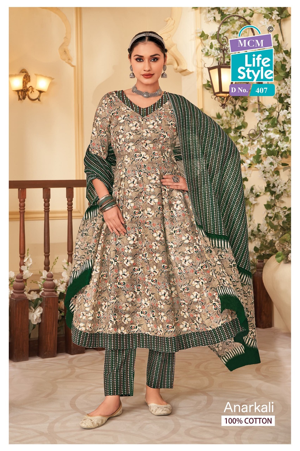 MCM ANARKALI VOL 4 COTTON PRINTED SUITS SUPPLIER