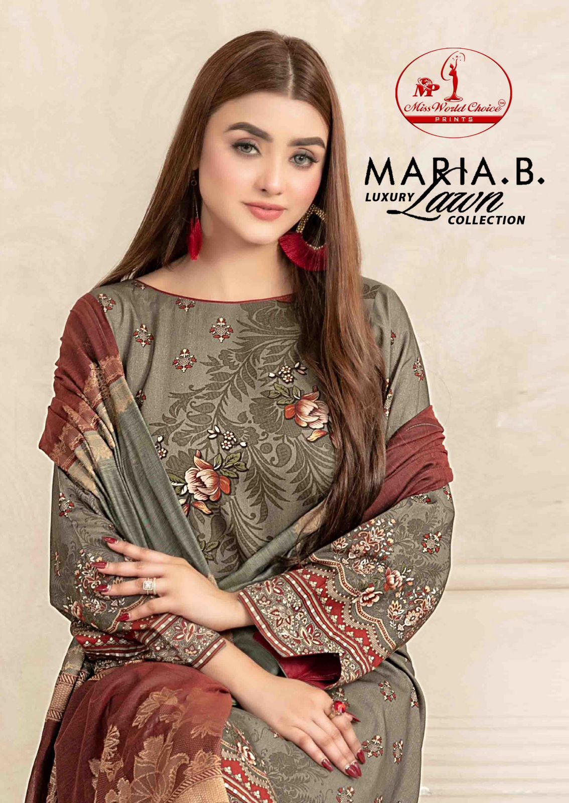 MISS WORLD CHOICE MARIA B LAWN LUXURY COLLECTION