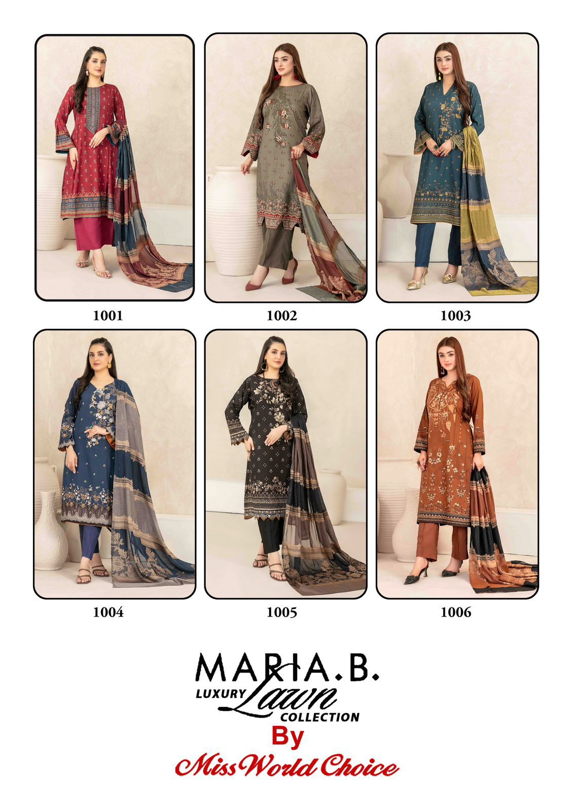 MISS WORLD CHOICE MARIA B LAWN LUXURY COLLECTION