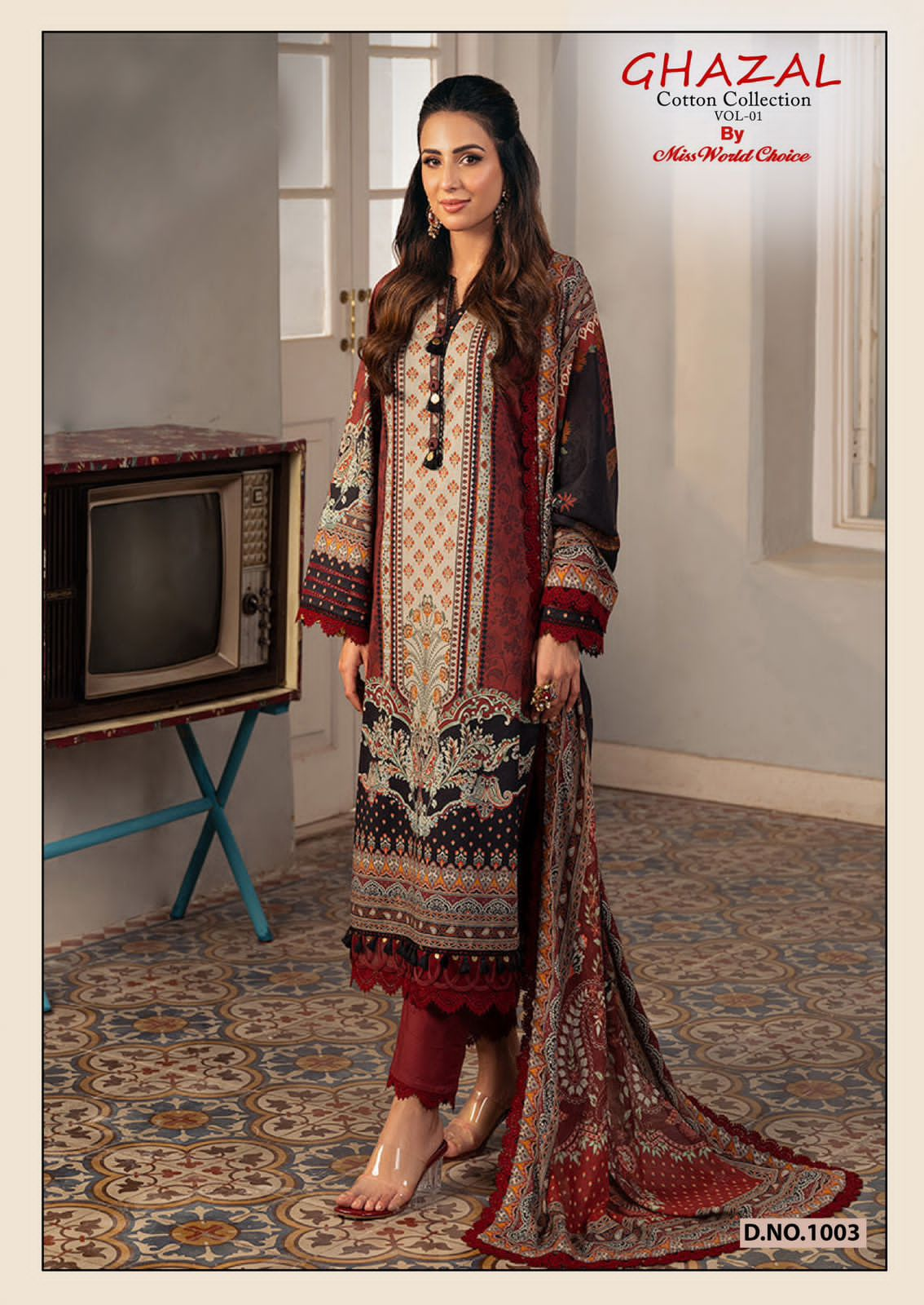 MISS WORLD PRINTS GHAZAL VOL 1 COTTON COLLECTION