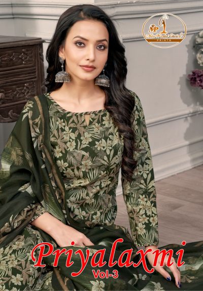 MISS WORLD PRIYALAXMI VOL 3 COTTON PRINTED SUITS