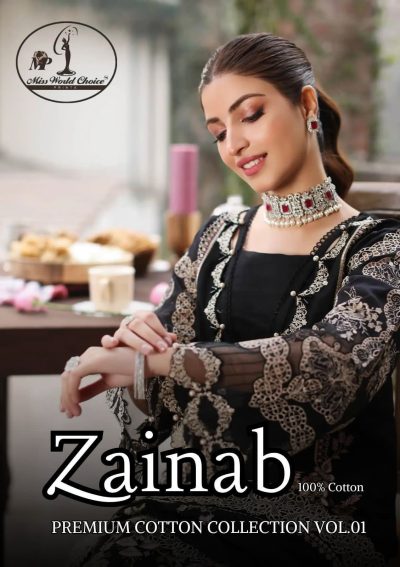 MISS WORLD ZAINAB VOL 1 COTTON KARACHI PRINTS SUITS