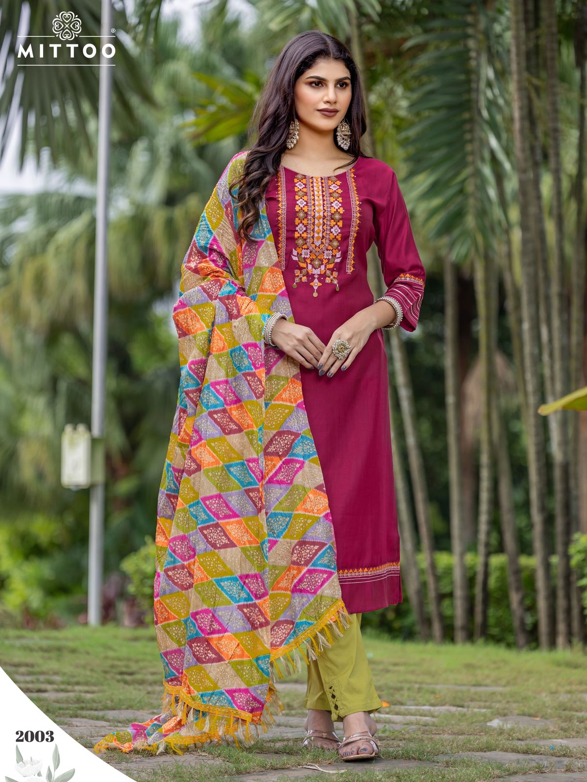 MITTOO AARADHNA VISCOSE EMBROIDERY READYMADE KURTI