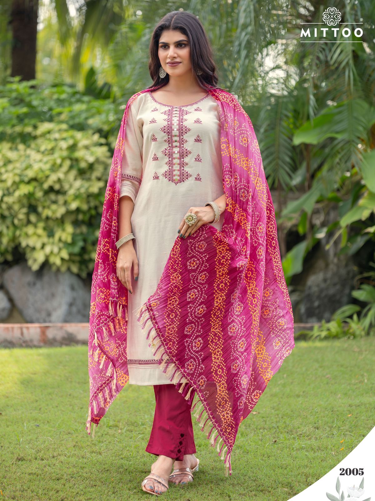 MITTOO AARADHNA VISCOSE EMBROIDERY READYMADE KURTI