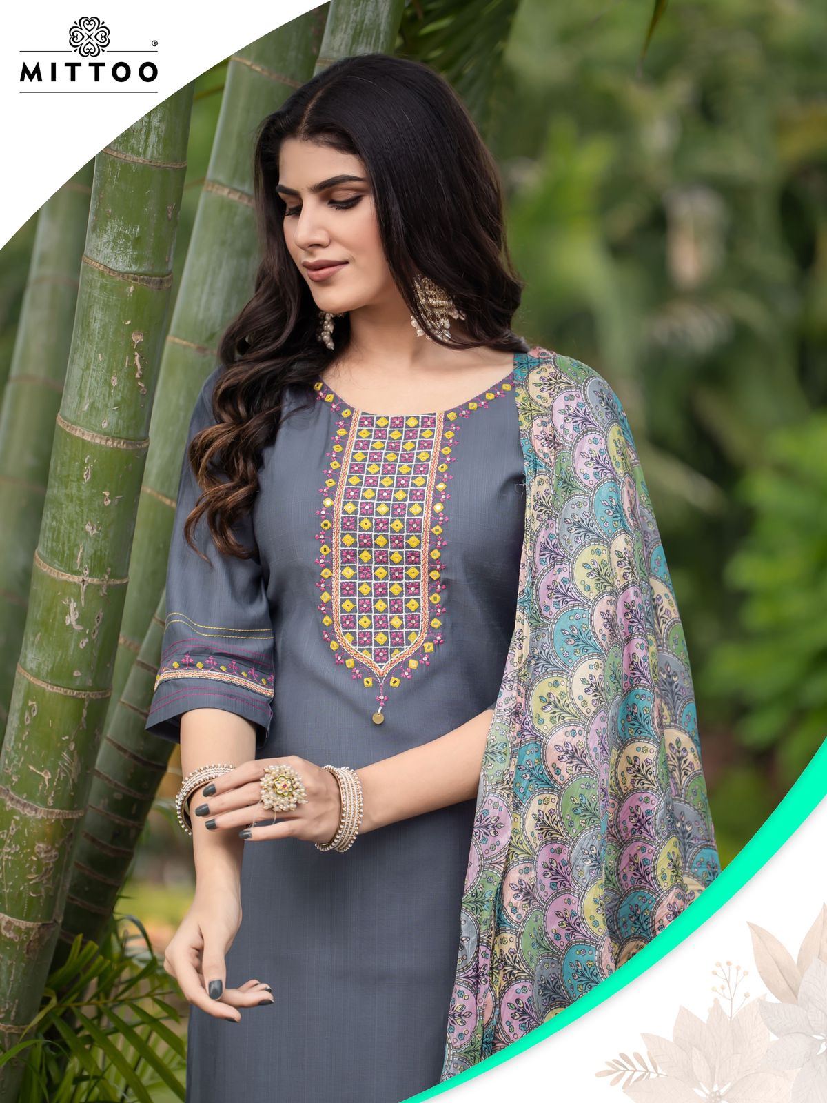 MITTOO AARADHNA VISCOSE EMBROIDERY READYMADE KURTI