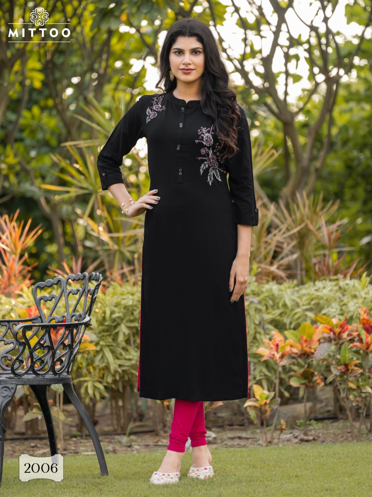 MITTOO EXOTICA REYON HANDWORK KURTIS CATALOG