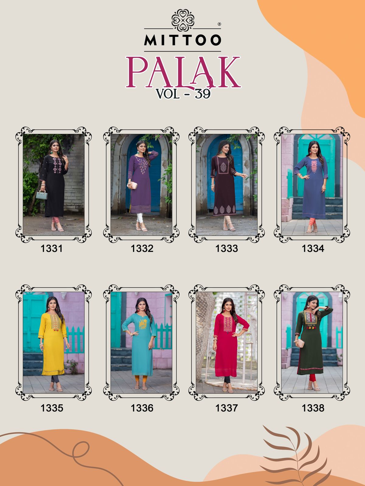 MITTOO PALAK VOL 39 RAYON EMBROIDERY KURTI