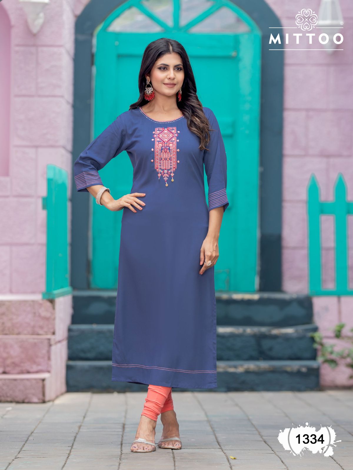 MITTOO PALAK VOL 39 RAYON EMBROIDERY KURTI