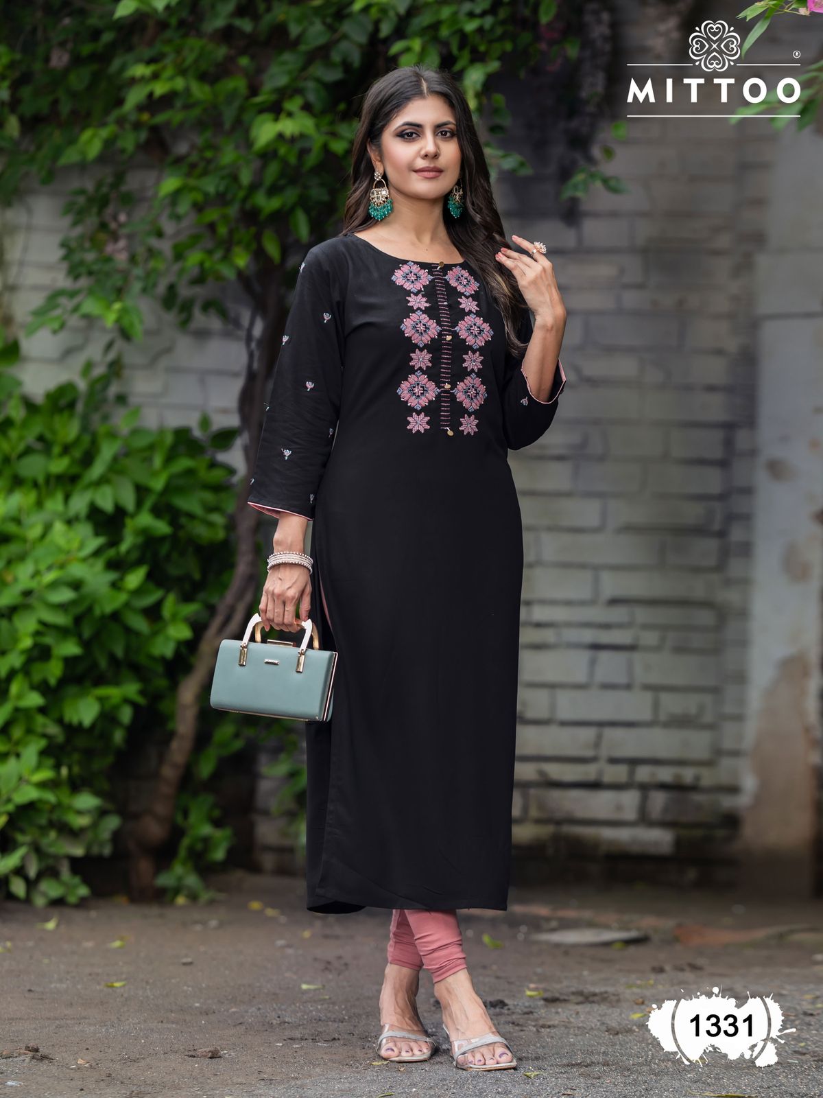 MITTOO PALAK VOL 39 RAYON EMBROIDERY KURTI