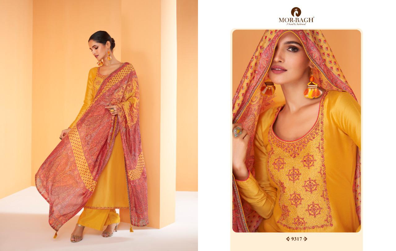 MOR BAGH KALAM SILK SUITS BY AASHIRWAD CREATION