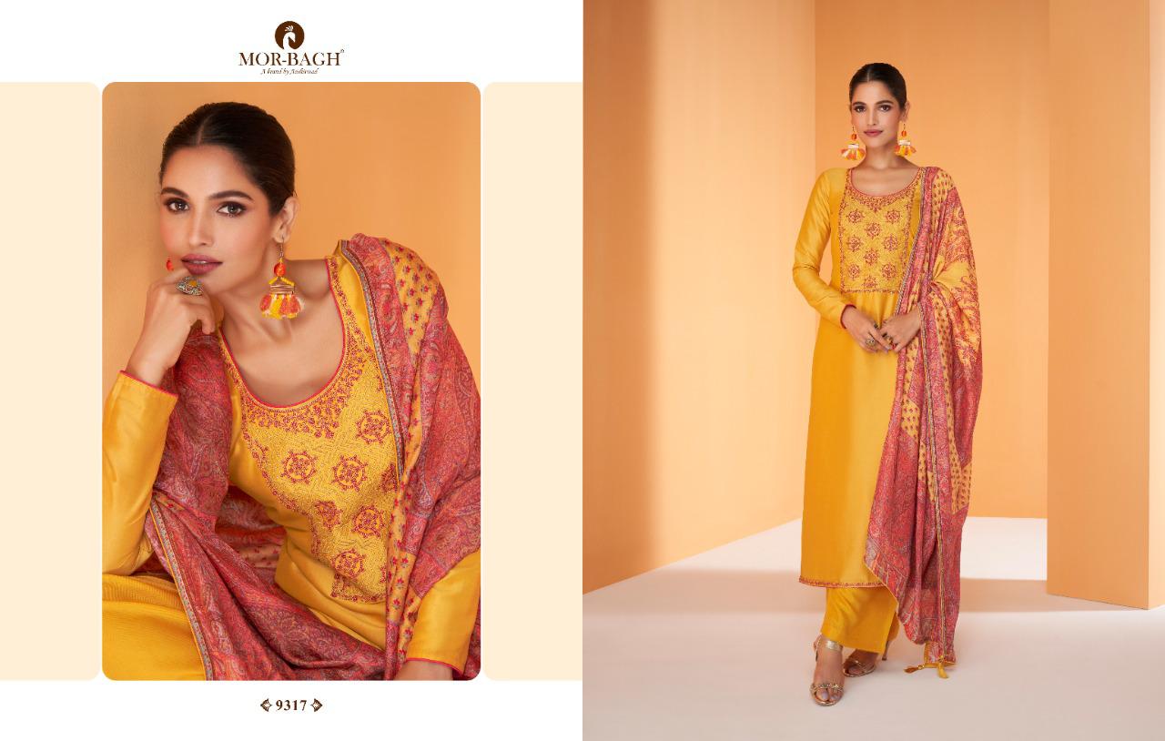 MOR BAGH KALAM SILK SUITS BY AASHIRWAD CREATION