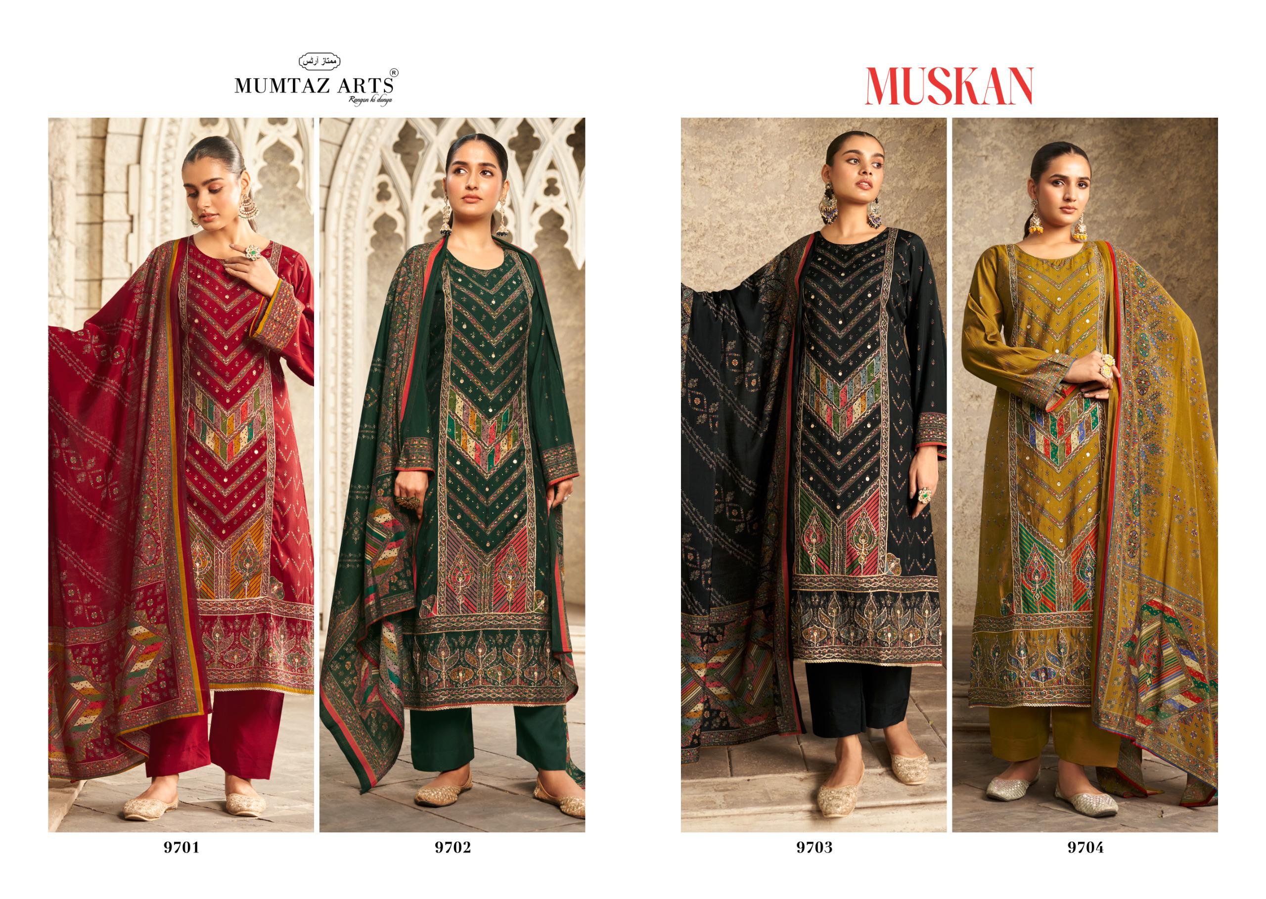 MUMTAZ ARTS MUSKAN PURE VISCOSE MUSLIN SUITS