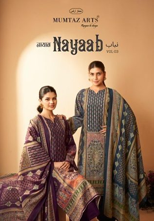 MUMTAZ ARTS NAYAAB VOL 3 VISCOSE MUSLIN SUITS