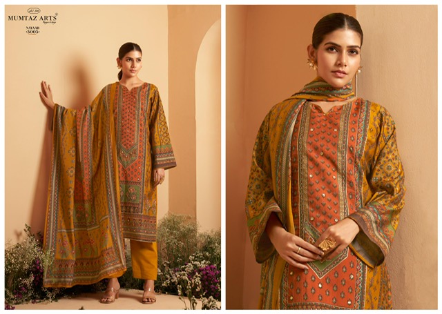 MUMTAZ ARTS NAYAAB VOL 3 VISCOSE MUSLIN SUITS