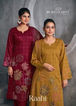 MUMTAZ ARTS RAAHI PURE JAM SATIN CATALOGUE