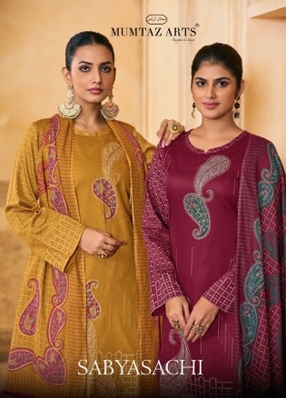 MUMTAZ ARTS SABYASACHI JAM SILK SUITS EMBROIDERY