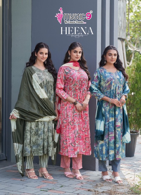 MYSTIC 9 HEENA VOL 6 RAYON READYMADE KURTI SUPPLIER