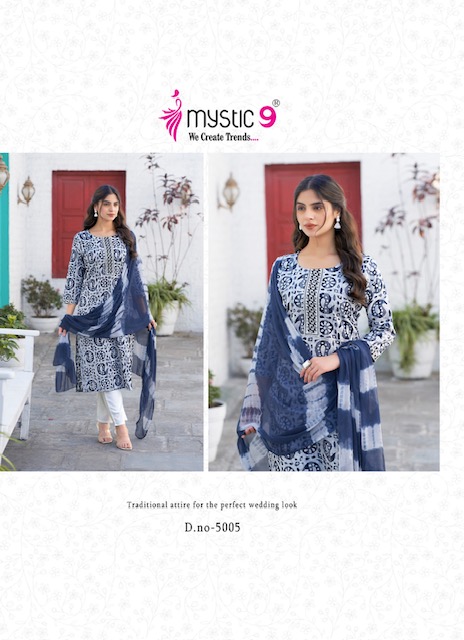 MYSTIC 9 NISHA VOL 5 COTTON PRINTED KURTI CATALOGUE