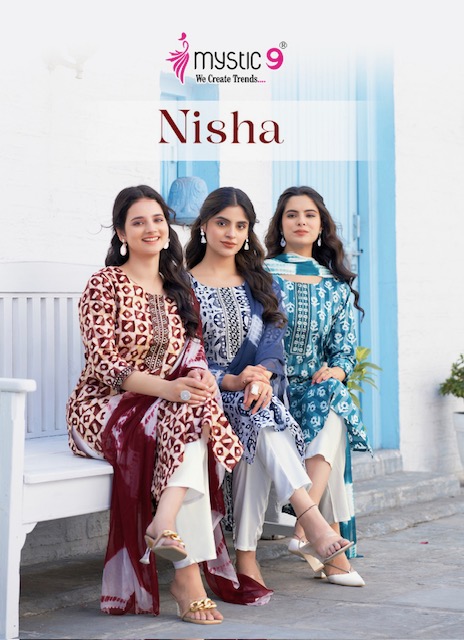 MYSTIC 9 NISHA VOL 5 COTTON PRINTED KURTI CATALOGUE