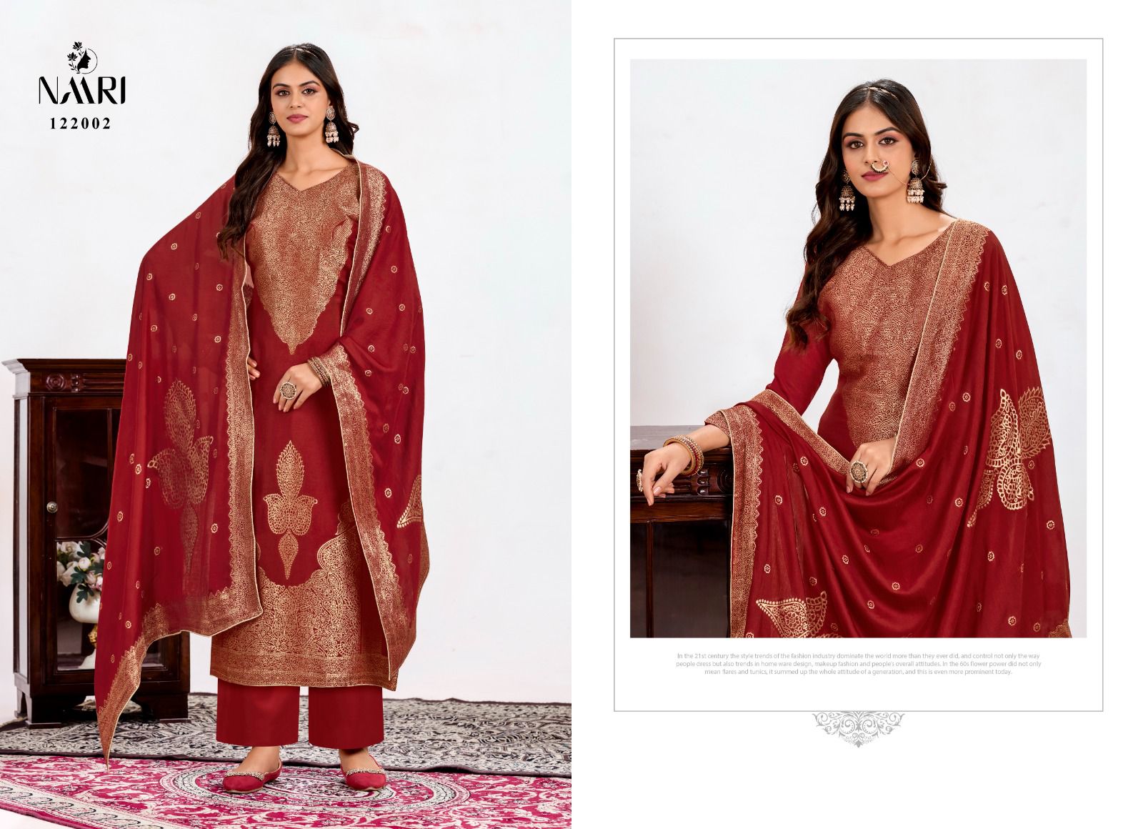 NAARI SHAHEEN PURE MUSLIN SALWAR SUIT WHOLESALER