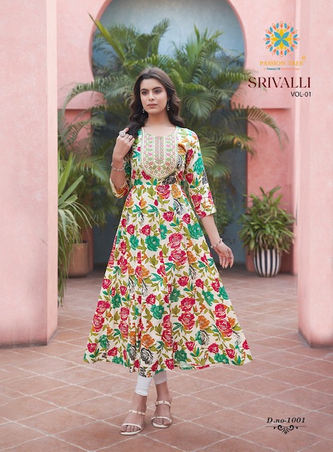 PASSION TREE SRIVALLI VOL 1 RAYON READYMADE KURTI