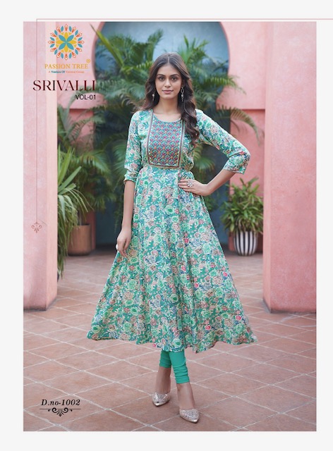 PASSION TREE SRIVALLI VOL 1 RAYON READYMADE KURTI