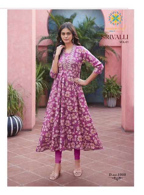 PASSION TREE SRIVALLI VOL 1 RAYON READYMADE KURTI