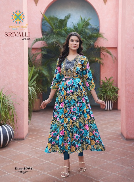 PASSION TREE SRIVALLI VOL 1 RAYON READYMADE KURTI