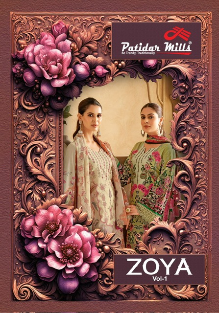 PATIDAR MILLS ZOYA VOL 1 COTTON PRINTED SUITS SUPPLIER