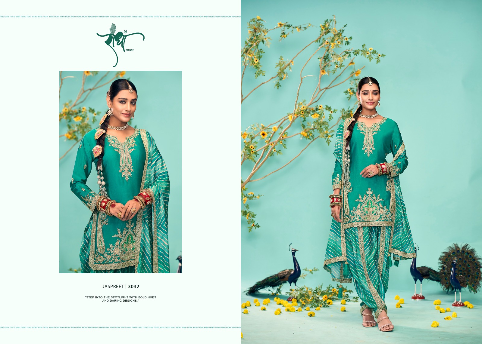 RADHA TRENDZ JASPREET HEAVY CHINNON SUITS