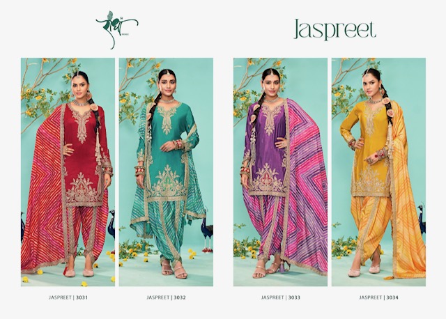 RADHA TRENDZ JASPREET HEAVY CHINNON SUITS