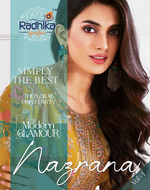 RADHIKA LIFESTYLE NAZRANA VOL 1 JAM SATIN KURTI