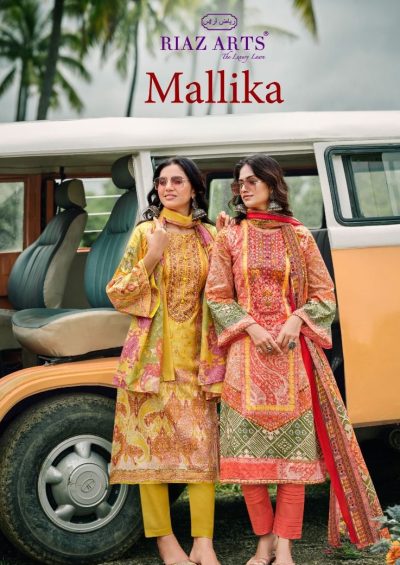 RIAZ ARTS MALLIKA PURE LAWN PAKISTANI SUITS