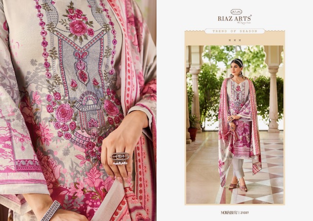 RIAZ ARTS MOHABBAT PURE LAWN KARACHI SUITS