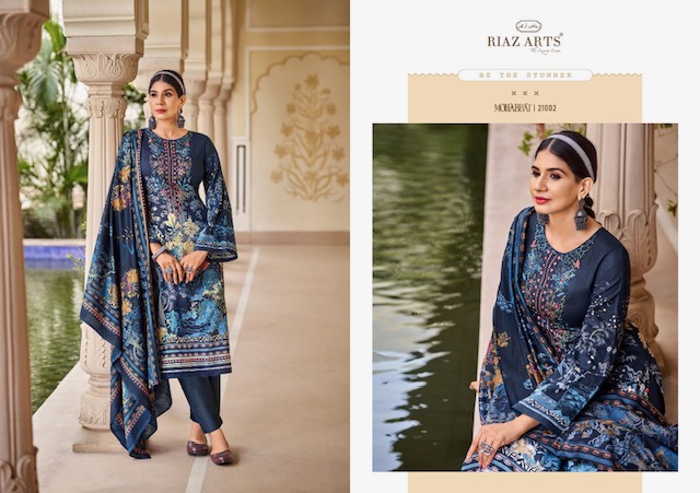 RIAZ ARTS MOHABBAT PURE LAWN KARACHI SUITS